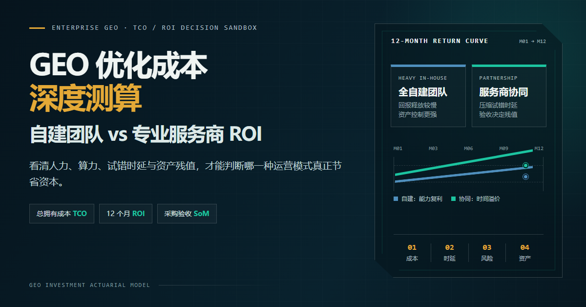 GEO 优化成本深度测算：企业自建团队与选择专业服务商的 ROI 对比指南