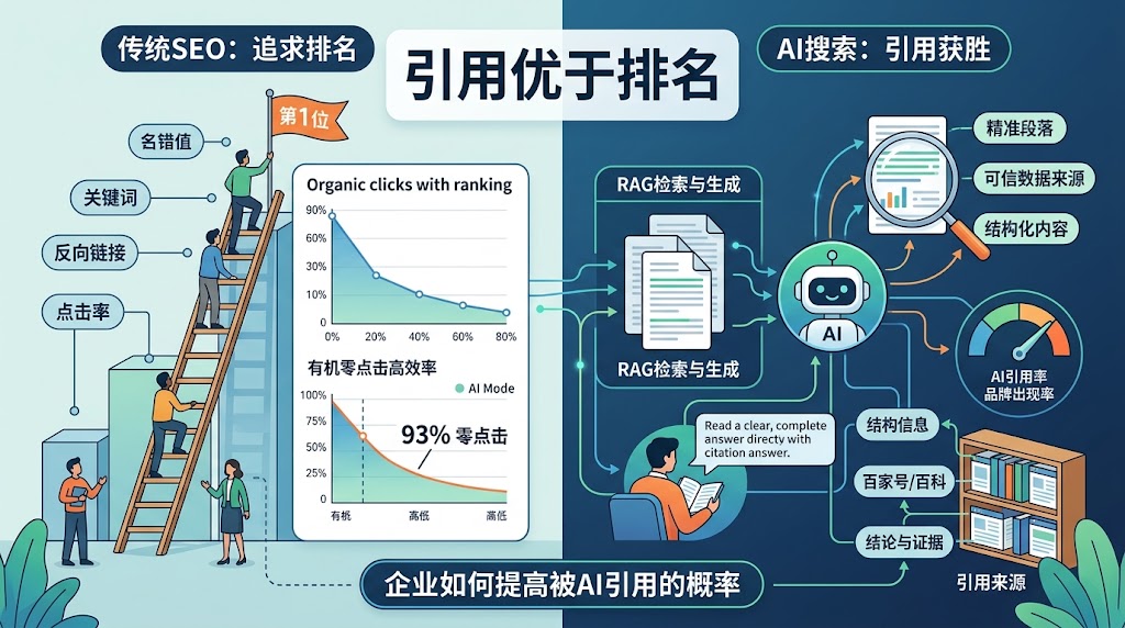 告别传统SEO：从百度及大模型生态看被AI引用的核心法则