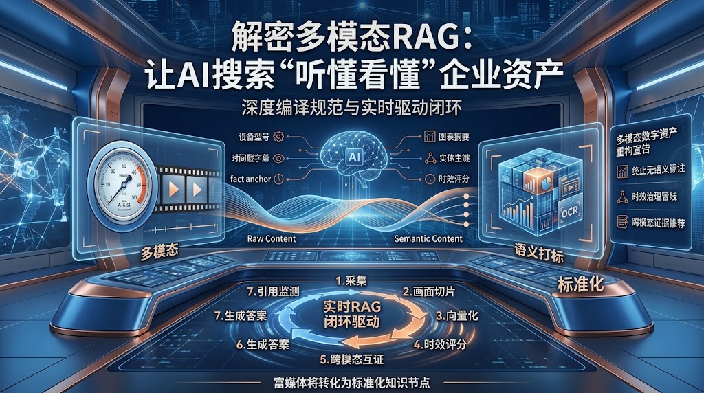 多模态与实时 RAG 驱动：如何让图片、视频字幕与图表成为 AI 引用的硬通货？