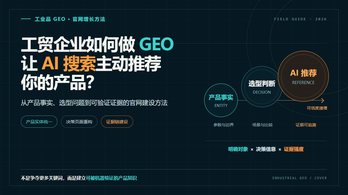 工贸企业如何做GEO？让AI搜索主动推荐产品的实操方法