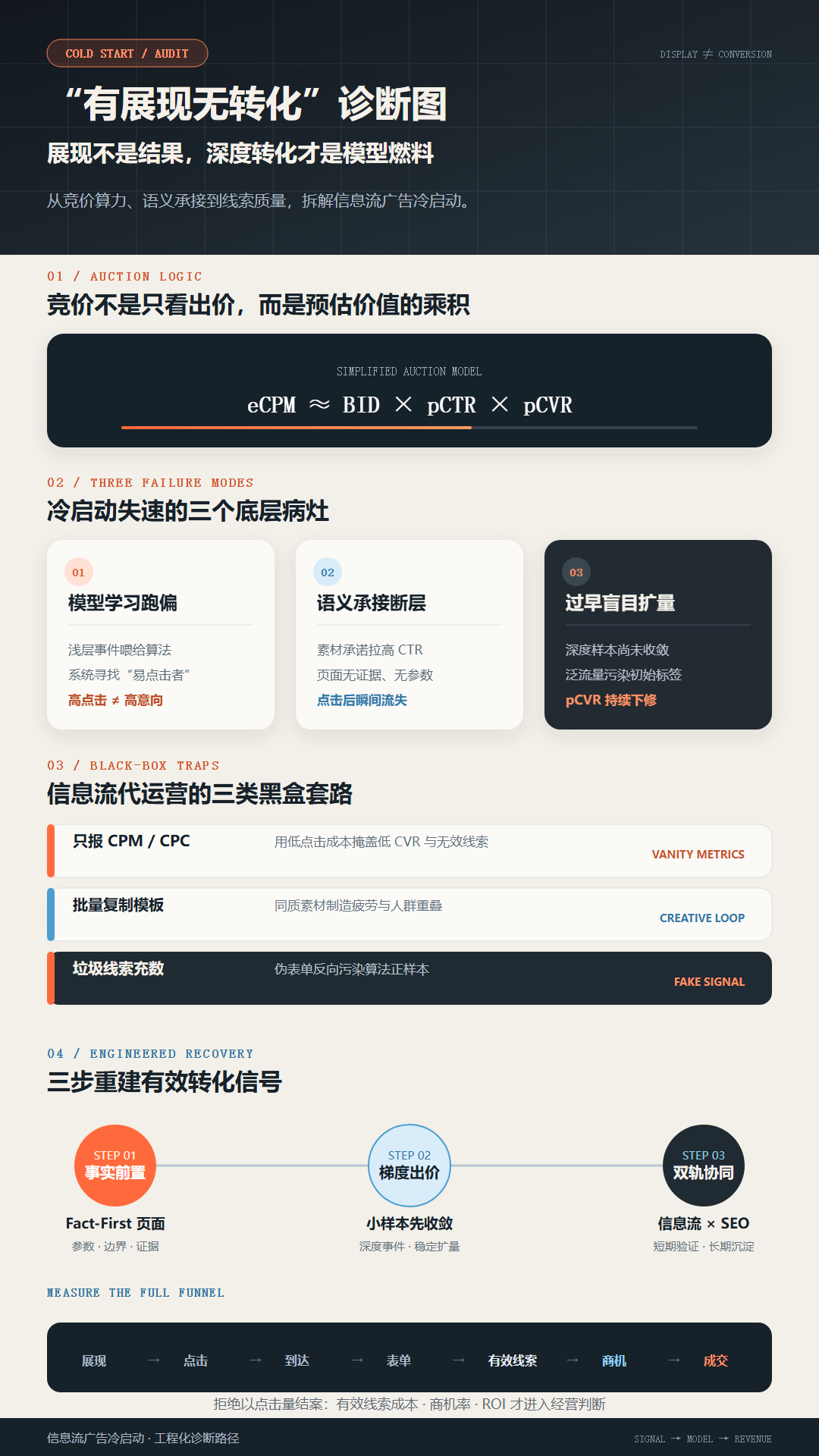 信息流代运营避坑指南:如何打破“有展现无转化”的冷启动困局?