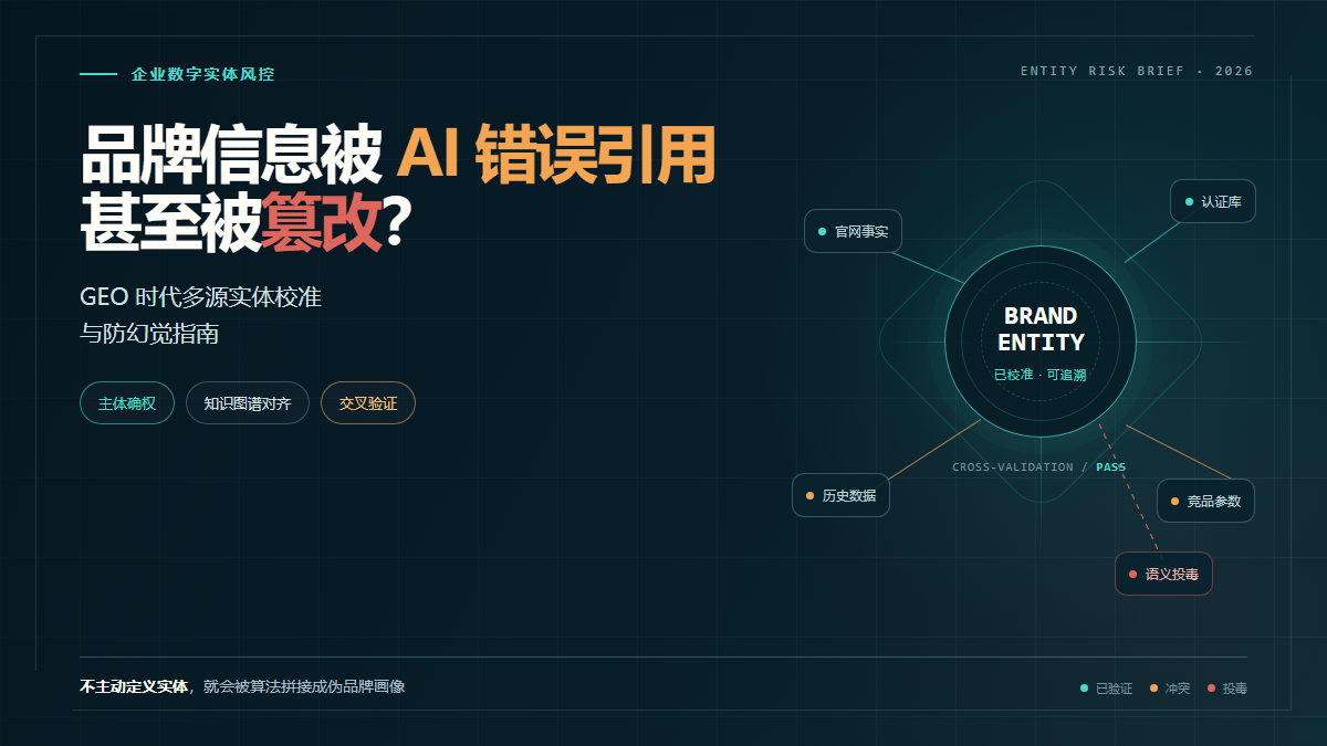 品牌信息被 AI 错误引用甚至篡改？GEO 时代多源实体校准与防幻觉指南