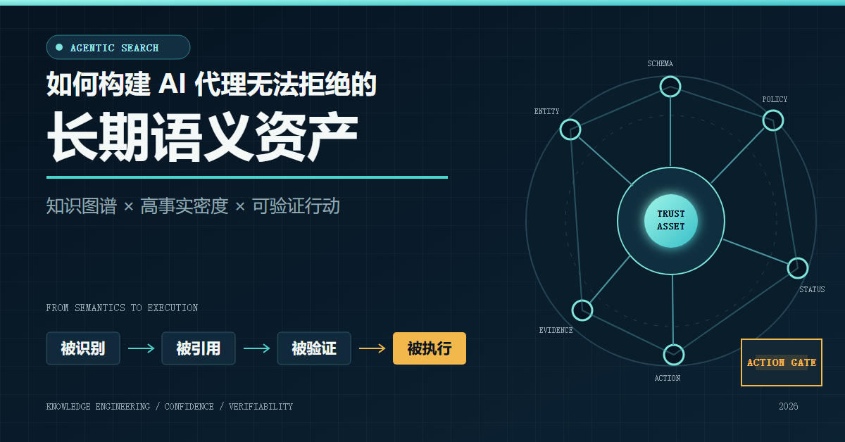 如何构建 AI 代理无法拒绝的“长期语义资产”？知识图谱与高置信度内容沉淀