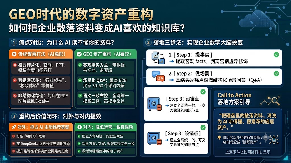 GEO时代的数字资产重构:如何把企业散落资料变成AI喜欢的知识库?