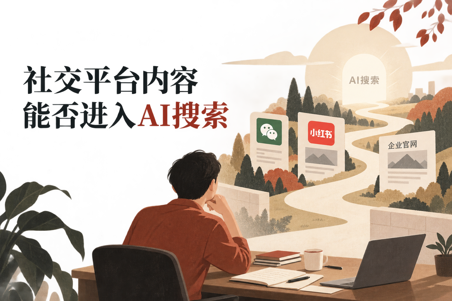 企业技术与内容人员对照微信公众号、小红书和企业官网，判断不同AI搜索产品中的内容可见性。