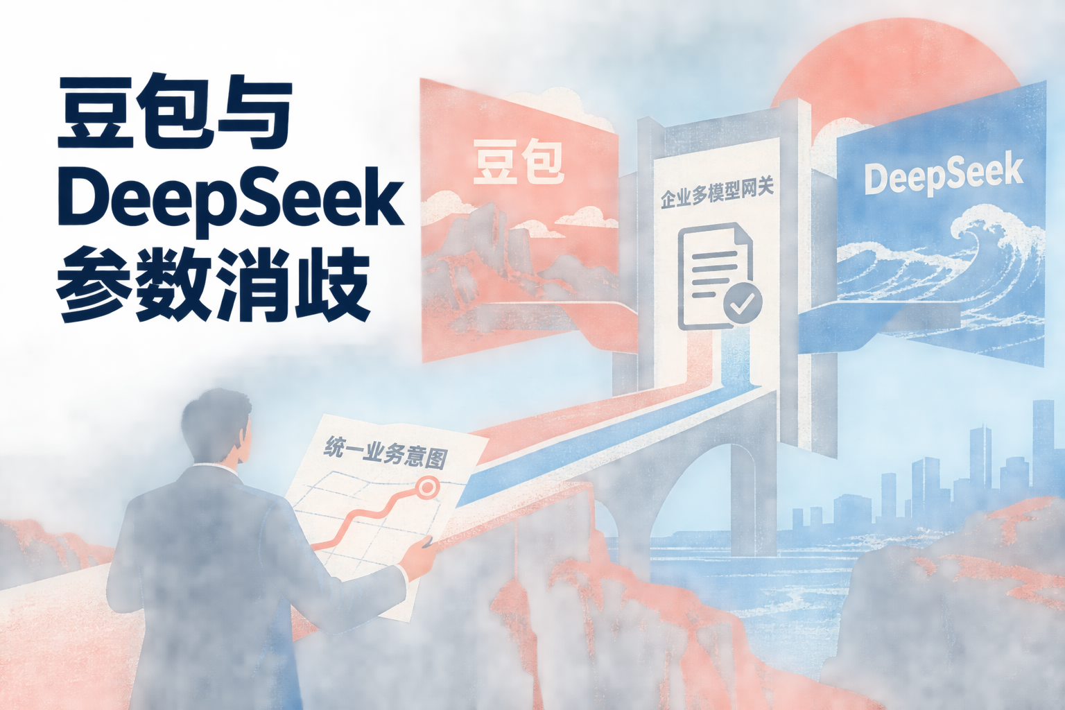 企业多模型网关连接豆包相关火山方舟接口与 DeepSeek，通过统一请求契约、能力注册表、供应商适配、状态托管和契约测试防止参数套错。
